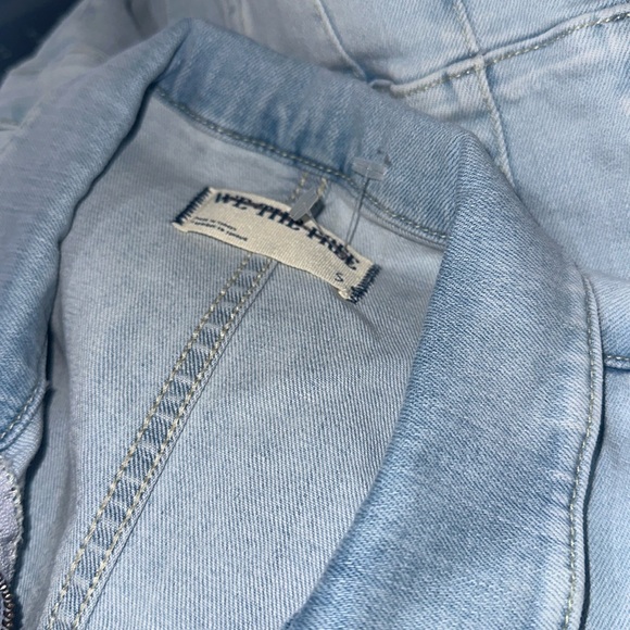 NWOT Free People We The Free Jayde Flare Jumpsuit Light Blue - Picture 11 of 14